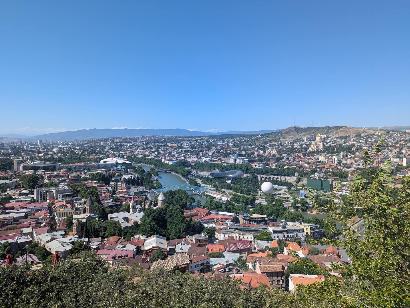 View over Tbilisi from cable car