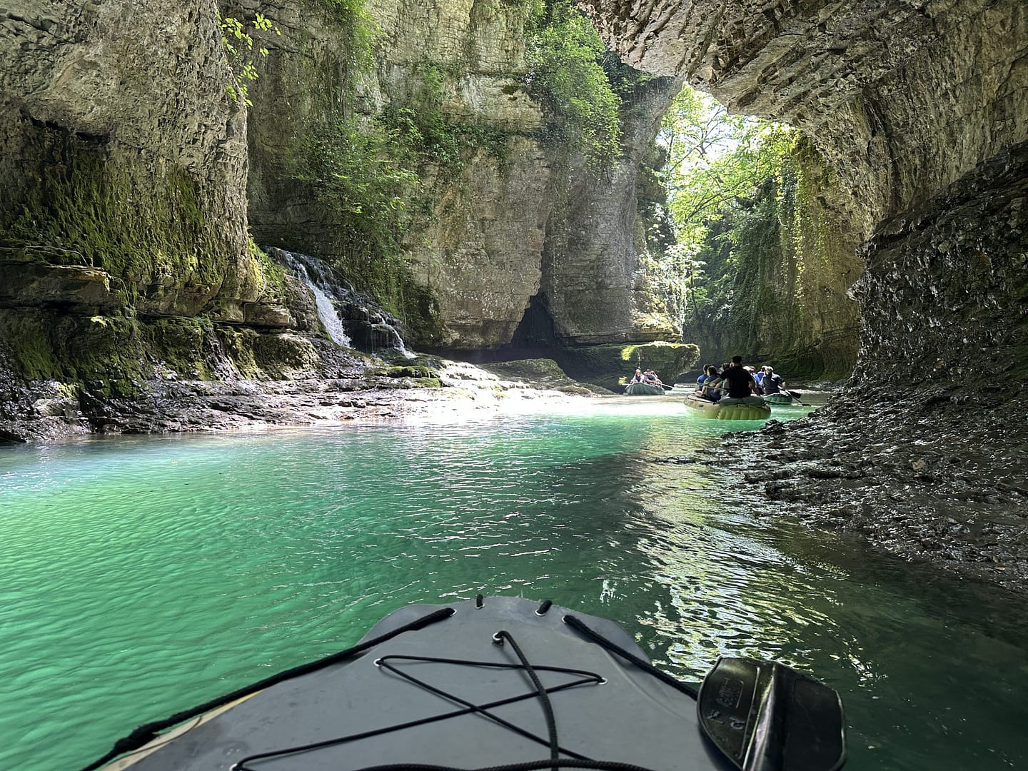 Boat through Martvili Canyon in Georgia
