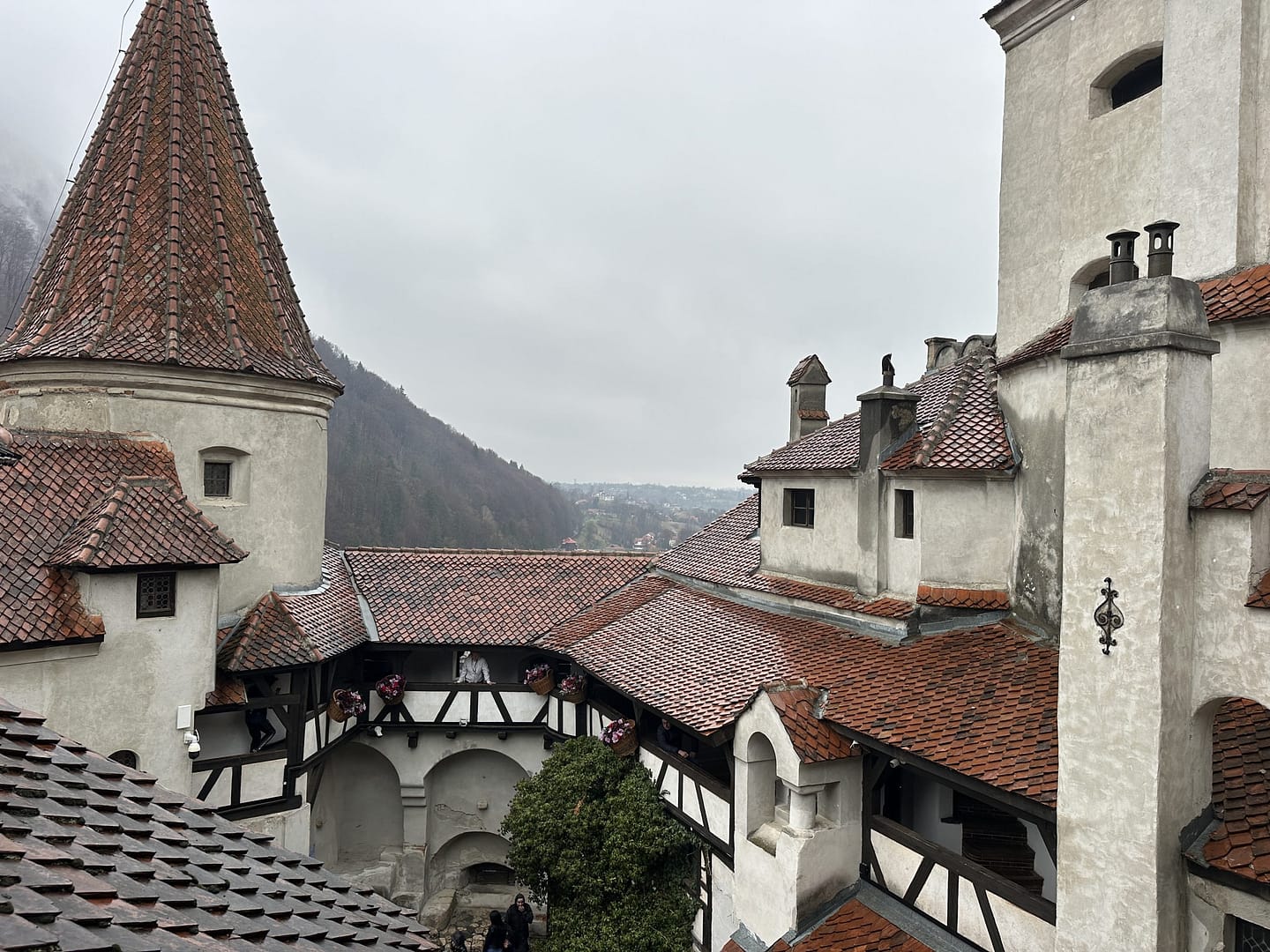 Bran Castle in Transylvania, Romania, famous for its Dracula legend. A must visit stop on a Romania Road Trip.