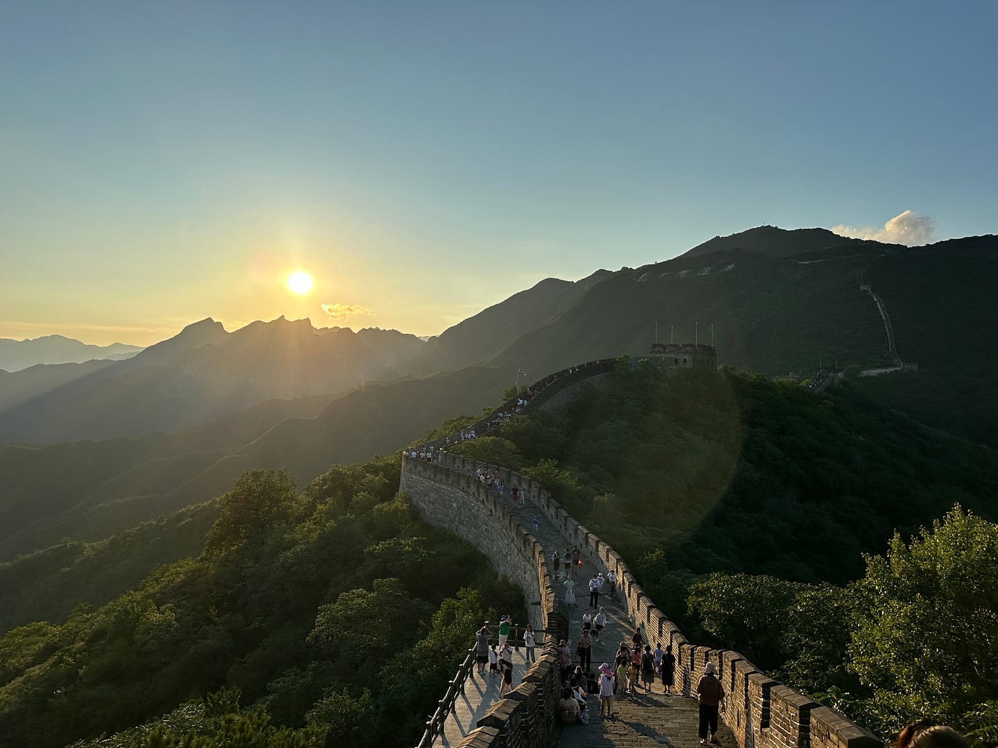 The Great Wall of China at Mutianyu near Beijing, one of the best places to visit in Beijing China.