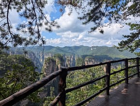 Scenic views over Zhangjiajie National Park