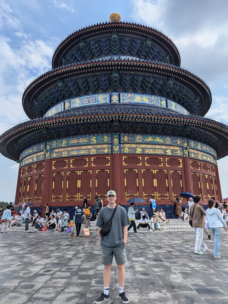 Temple of Heaven in Beijing, China, featuring the famous Hall of Prayer for Good Harvests, a UNESCO World Heritage Site.