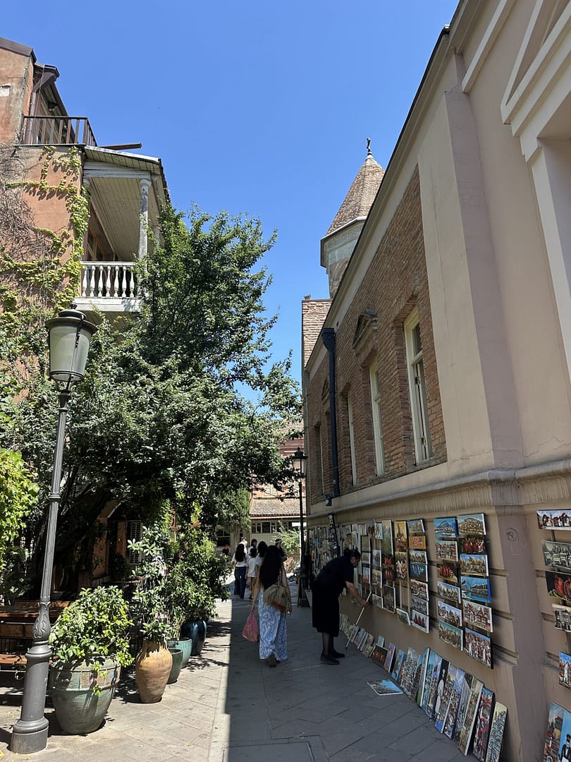Beautiful cobbled streets in Tbilisi, Georgia