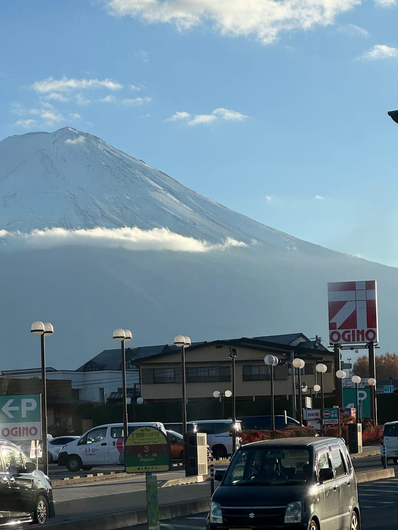 A photo of the mountain taken on our Mount Fuji from Tokyo trip