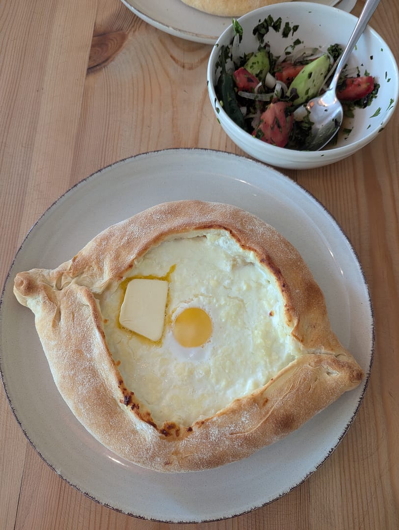 Khachapuri with an egg