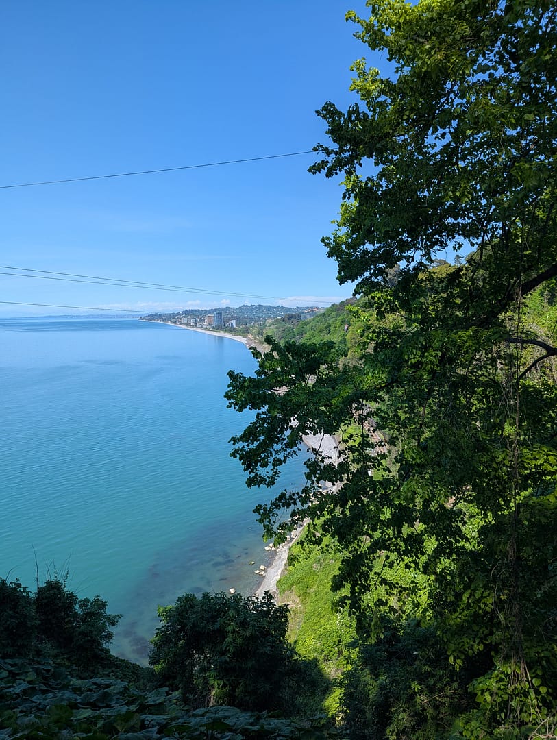 View over the Black Sea from the Botanical gardens in Batumi