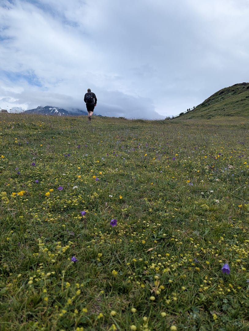 Hiking to Gergeti church in Kazbegi